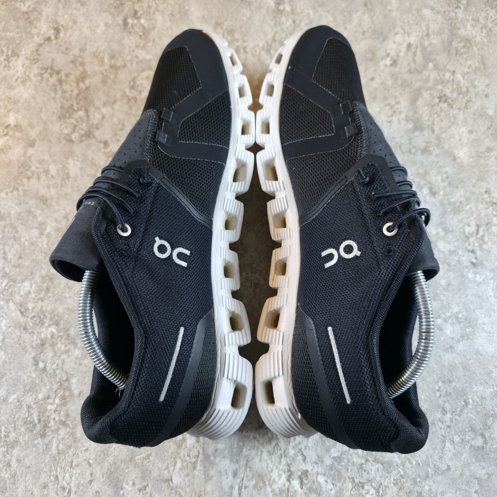 On Cloud 5 Mens Size 11.5 Black White Athletic Running Walking Shoes Sneakers - Picture 4 of 9